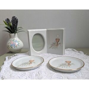 Vintage First Communion Plate Set with Keepsake Holder | Banaw Canada